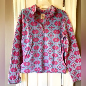 Faded Glory Pull Over Quarter Zipp Fleece Girls XL 14/16